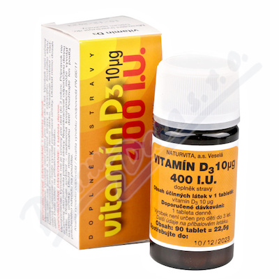 NATURVITA Vitamín D3 400 I.U. tbl.90