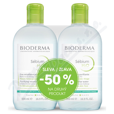 BIODERMA Sébium H2O 500ml 1+1 Festival