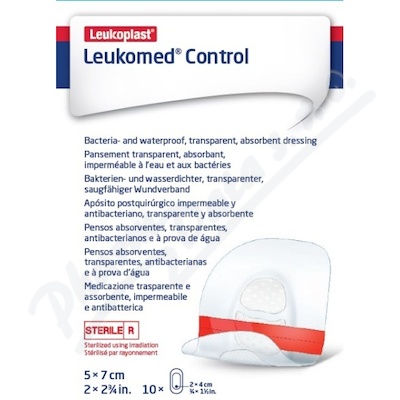 Leukoplast Leukomed Control abs.krytí 5x7cm 10ks