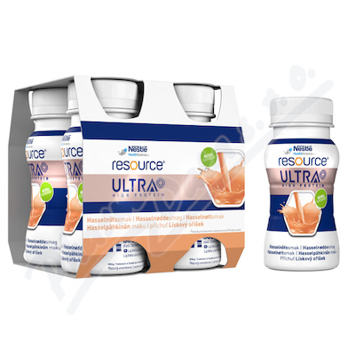 Resource Ultra + HP Lískový oříšek por.sol.4x125ml