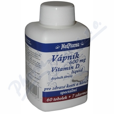 MedPharma Vápník 600mg+vit.D-liquid tob.67