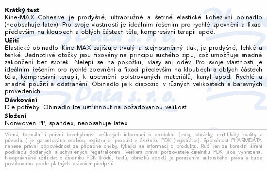 Kine-MAX Cohesive elast.samofix.7.5cmx4.5m těl.