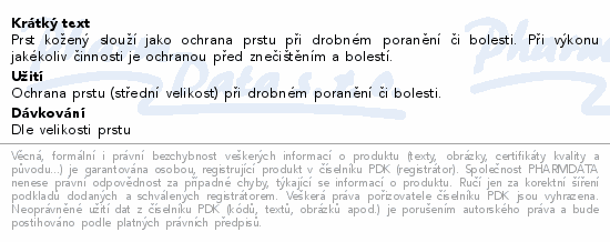 Prst kožený ochranný vel.4 Steriwund