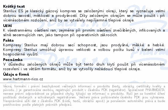 Gáza kompr.nest.Sterilux ES 10x10cm/100ks 17vl8vrs