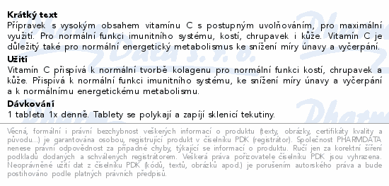 Vitalin C 500 se šípkem tbl.120