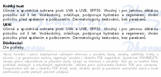 Dermacol Opalovací mléko voděodolné SPF50 200ml